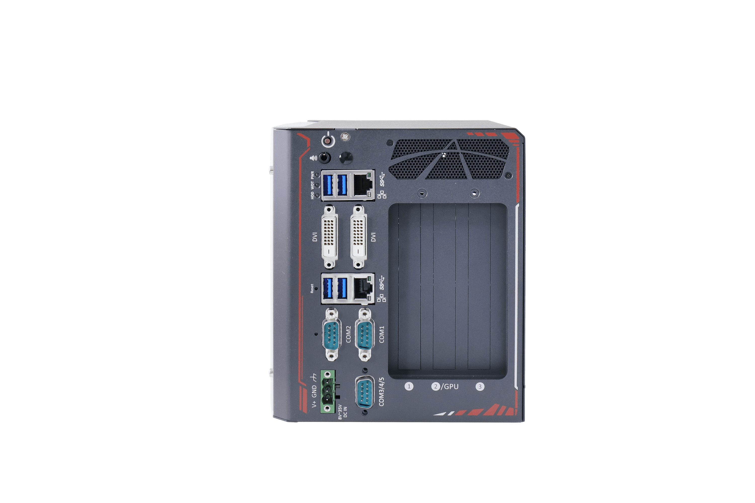 Neousys Nuvo-8003 Anschluesse